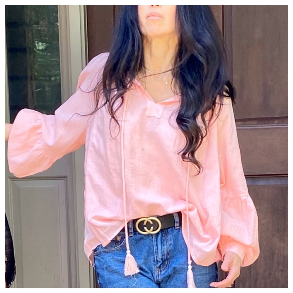 Spring pretty gauze like peasant boho blouse - Picture 2 of 8